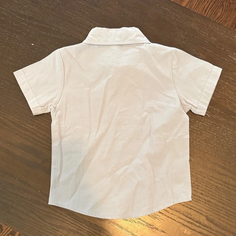 Zara Kids Light Gray Button Down Shirt